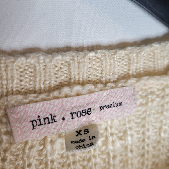 Pink Rose Lace Knit Sweater - Picture 6 of 6